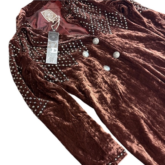 Double D Ranch highly embellished velvet Santa Clara Pueblo duster/dress RARE - Picture 3 of 10